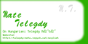 mate telegdy business card